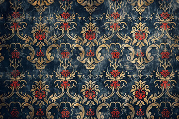 Vintage Baroque Damask Pattern
