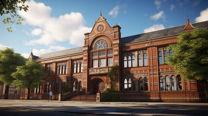A photo of a school building from the outside.