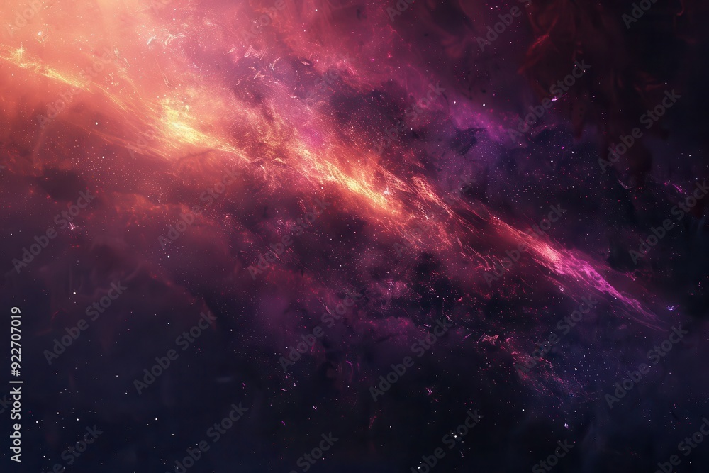 Canvas Prints glowing nebula and gaseous space clouds with stars