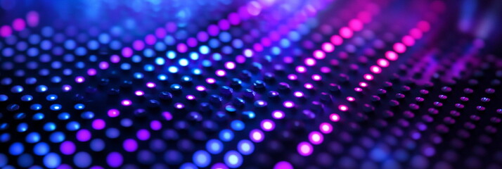 Fototapeta premium purple and blue abstract round dot background With glowing dots