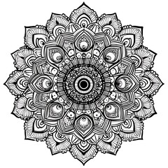 Fototapeta premium Minimal elegant mandala design pattern