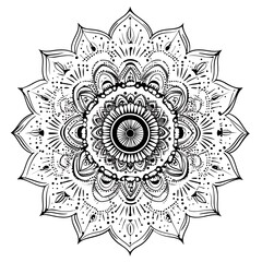 Minimal elegant mandala design pattern