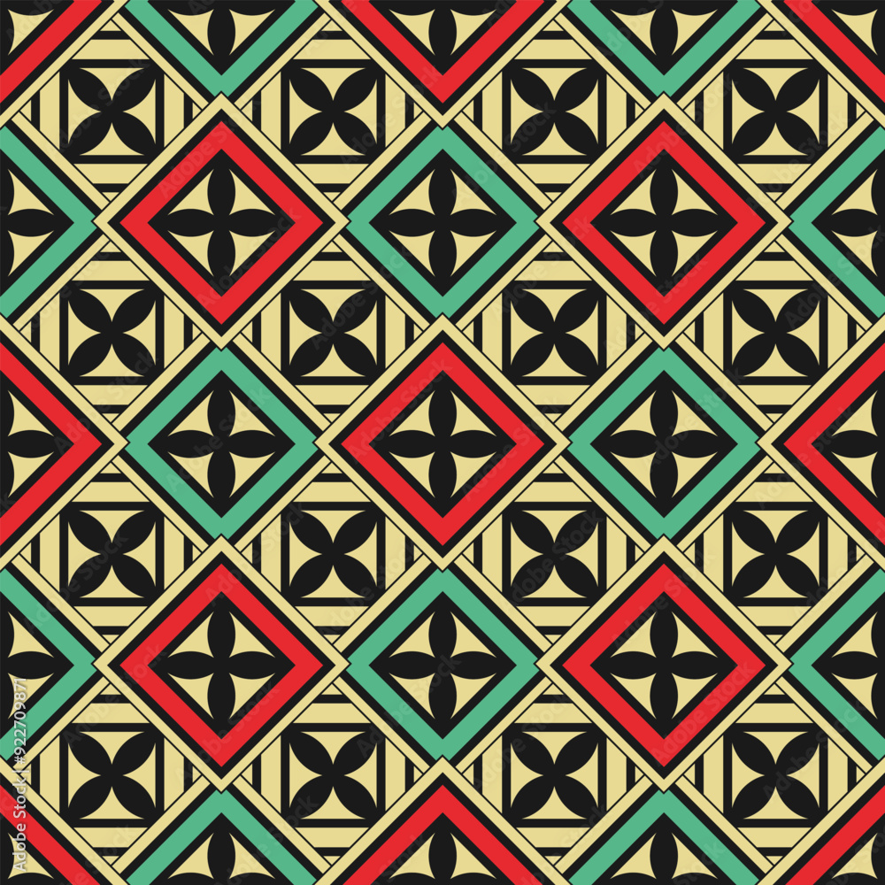 Aufkleber seamless multicolored pattern with diagonally oriented decorative elements. vector illustration
