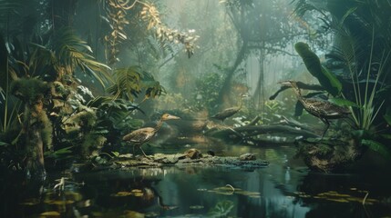 Educational display on pollution's effects on wildlife and ecosystems, showing the urgency of ecological conservation
