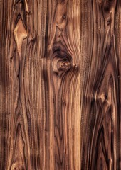 Close-up of textured wooden surface with rich, natural patterns and warm brown tones.