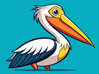 Dessin de bande dessinée d’un pélican