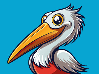 Dessin de bande dessinée d’un pélican