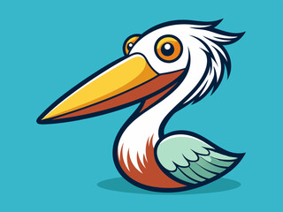 Dessin de bande dessinée d’un pélican