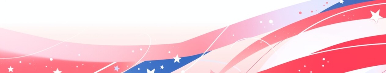 Patriotic Display: A Bold Red, White, and Blue Tricolor Background with Diagonal Stripes and Star Pattern Symbolizing National Pride,Abstract Art