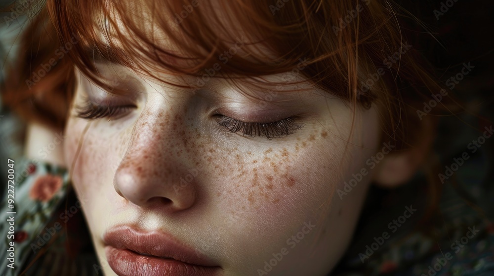Poster portrait of a person with distinctive facial markings, suitable for personal or editorial use