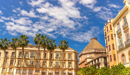 Fototapeta premium Cityscape of Malaga - capital of the Province of Malaga on Costa del Sol in Andalusia, Spain