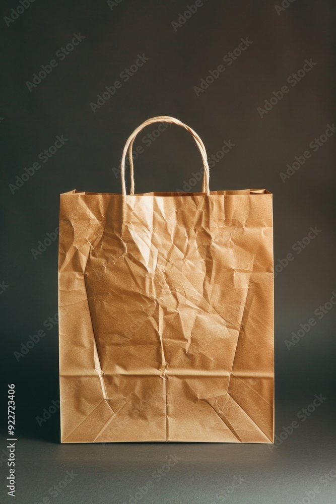 Poster a brown paper bag is placed on a table surface