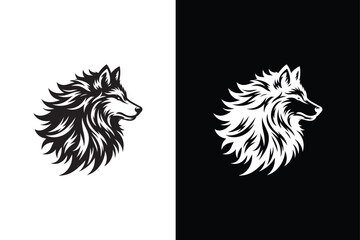 Fox icon silhouette vector illustration design. Fox icon black white