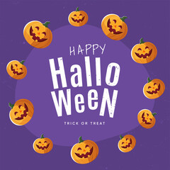 Happy Halloween party poster illustration