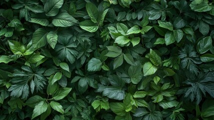 Fototapeta premium A close up of a large green plant with many leaves, AI