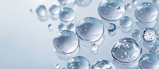water drops of transparent gel serum.