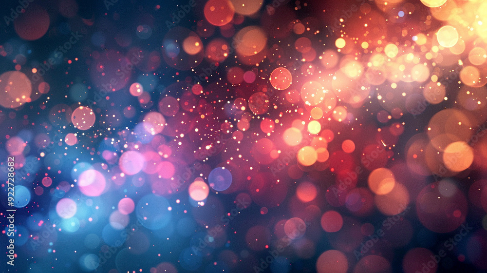 Poster colorful bokeh lights create a mesmerizing background effect for digital designs