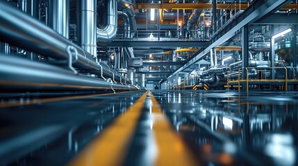 Obraz premium A predictive maintenance in industrial settings. contributing to overall efficiency and productivity. Generative AI.
