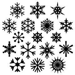 Christmas snow shapes and frosted cool icon art vector