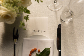 Thank You Table Setting