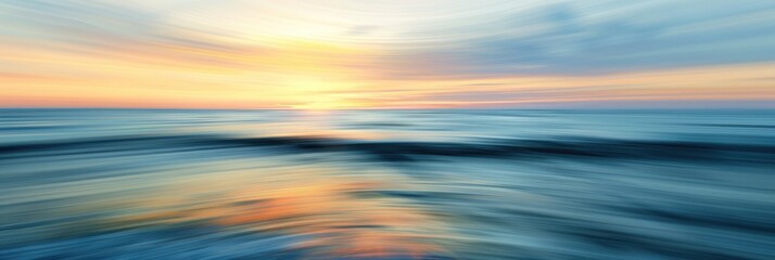 Obraz premium Soft sunrise glow above the sea