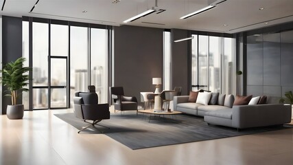 modern living room with furniture