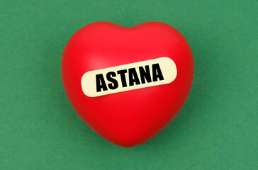Astana's heart symbolizes love for the capital, illustrating affection and connection to the...