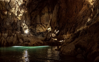 Altınbesik Cave, which has the largest underground lake in Turkey and the third largest in the...