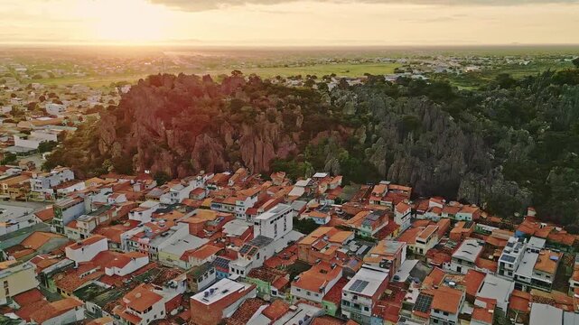 Imagem A&eacute;rea da Gruta localizada na cidade de Bom Jesus da Lapa, situada no estado da Bahia, Brasil