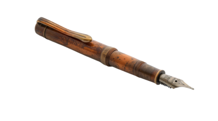 Old Antique Pen isolated on white background - Quality Enhanced With AI