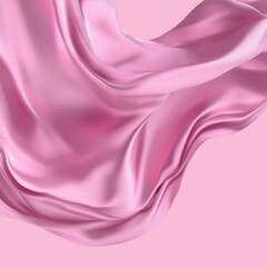 Obraz premium Elegant Celebration of Women's Empowerment: Graceful Silk and Satin Fabrics in Motion for International Women's Day, Breast Cancer Awareness, Mother's Day, and Valentine's Day.