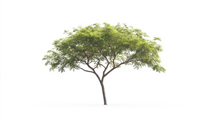 Green Tree Isolated on White Background