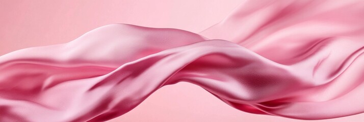 Obraz premium Elegant Draped Silk and Flowing Charmeuse: A Conceptual Design for Women's Day, Breast Cancer Awareness, Mother's Day, and Valentine's Day.