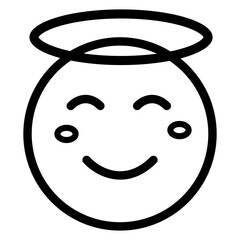 smiley face angel icon