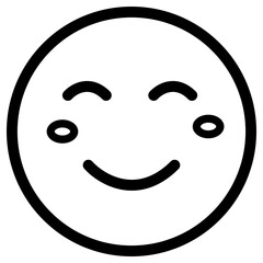 Fototapeta premium smiley face blushing