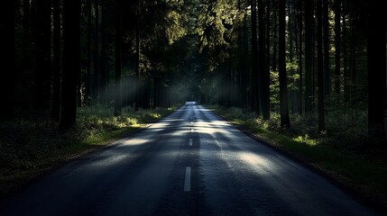 Fototapeta premium Serene Forest Road