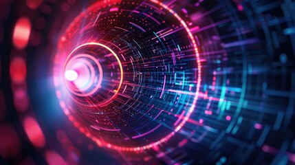 Obraz premium Abstract representation of a circular tunnel