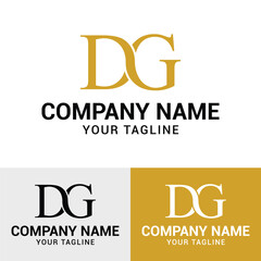 DG Letter Initials Brand Logo Template