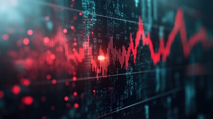 Obraz premium Concept of economic resilience with a graph showing recovery from a downturn.