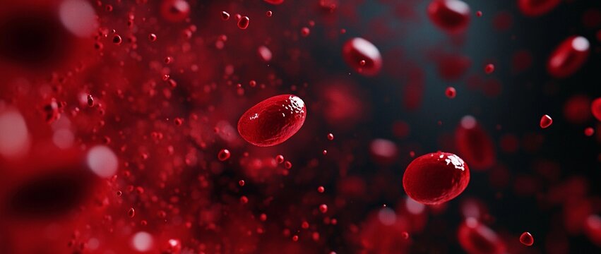 Vital Flow: Red Blood Cells in Motion, a Microscopic View，Microscopic Bloodstream