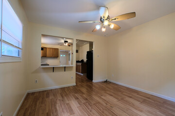 Real estate interior photos - property listings - living room and kitchen