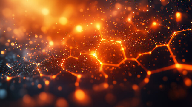 A hexbin chart comparing the concentration of different elements in a chemical sample, with hexagons in varying shades of orange on a light background.