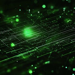 Obraz premium Technology Background Green