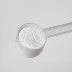 sugar in a spoon, proteine powder scoop
