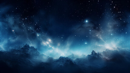 Naklejka premium space background with nebula and stars