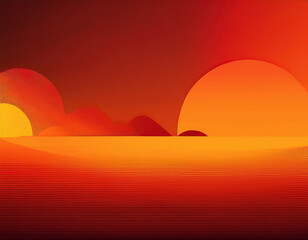 Warm Autumn Sunset Gradient Background Deep Red to Golden Yellow Smooth Transition