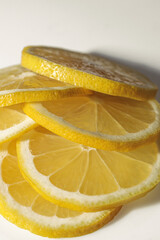 lemon slices macro chopped lemon slice  close up