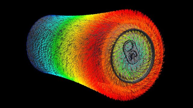 Mechanic simulation engineering - Stress and breakpoint analysis of can under force and moment conditions