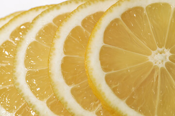 lemon slices macro chopped lemon slice  close up