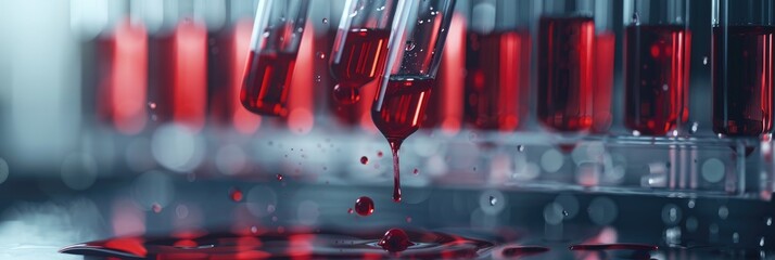 Blood sample prepared for chromosome analysis in a laboratory setting